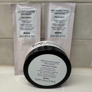 DAVINES YOUR HAIR ASSISTANT Lot of 3 PREP MILD CREAM CONDITIONER & PREP SHAMPOO